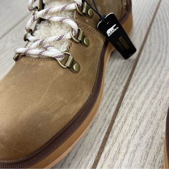 Sorel Women's Hi-Line Hiker Cozy Boots US9 Umber, Tawny Buff $185 Faux Shearling - Picture 3 of 10